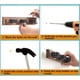 thumbnail image 3 of Estante Para Herramientas De Limpieza, Montaje En Pared, Ahorro De Espacio, Fácil Instalación, Pino Y Hierro, 3 Posiciones, 4 Ganchos, Estante Para Escobas, 2 Piezas Para Sótano, 3 of 7