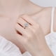 thumbnail image 4 of Anillo de plata S925 con simulación femenina de diamante de Mosan de 1 quilate en forma de corazón engastado en microesferas, 4 of 5