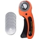 thumbnail image 1 of sweethay Rodillo rotativo de 45mm, máquina de guía de tela de costura redonda Manual, herramienta artesanal para acolchar Tela de costura y artesanía naranja 5 consejos, 1 of 6