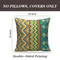 thumbnail image 2 of LALILO Throw Pillow Covers Zigzag With Accents Ethnic Mexican Art Zigzag Cushion Cover 18" x 18", 2 Pack, 2 of 6