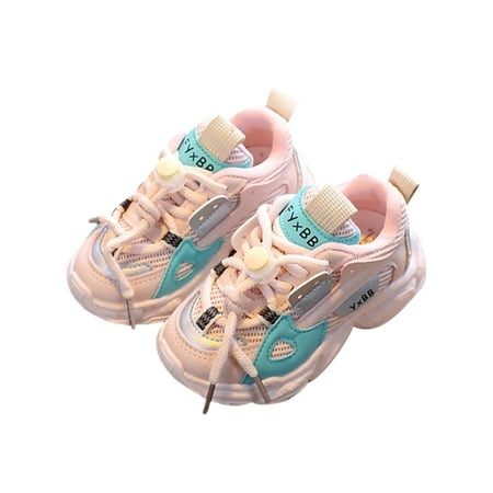 

Avamo Boys Girls Athletic Shoes Breathable Casual Walking Shoe Sport Sneakers Kids Trainers Unisex Comfort Mesh Fashion Sneaker Pink 2Y