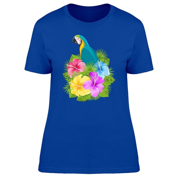 Parrot With Fantasy Jungle Flowe Tee Women's -Image by Shutterstock