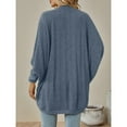 thumbnail image 5 of SWSMCLT Women's 2025 Baggy Cardigan Sweaters Autumn Date Knit Cardigan Sweater Batwing Sleeve Elegant Blue XX-Large, 5 of 5