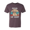 thumbnail image 3 of Proud Cat Daddy Cat Lover Mens Premium Tri Blend T-Shirt, Vintage Purple, Medium, 3 of 5