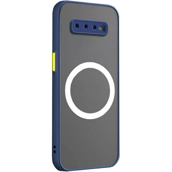 Galaxy S10 Case  [Compatible with Magsafe] Wireless Anti-Scratch Shockproof Matte Clear Transparent Camera Protector Slim Thin Protective Phone Cover Case for Samsung Galaxy S10-Blue