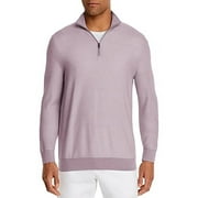Bloomingdales Mens Store 1/4 Zip Sweater XL Lavender Purple Cotton
