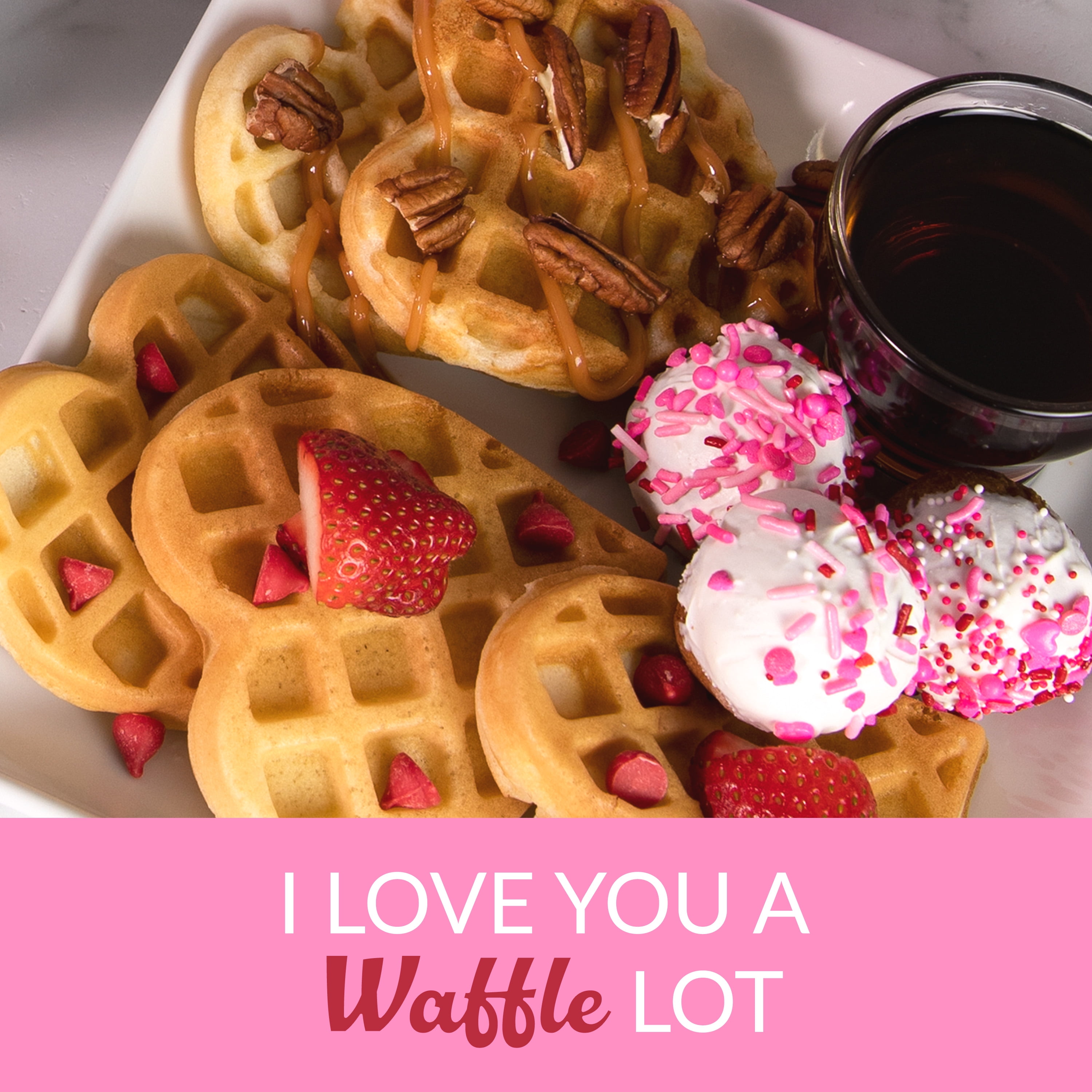 Waffle Maker - 4 Pieces - Hearts on Sticks - Maxima