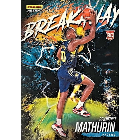 NBA 2022-23 Instant Breakaway Basketball Bennedict Mathurin Trading Card #8 (Rookie) (Panini)