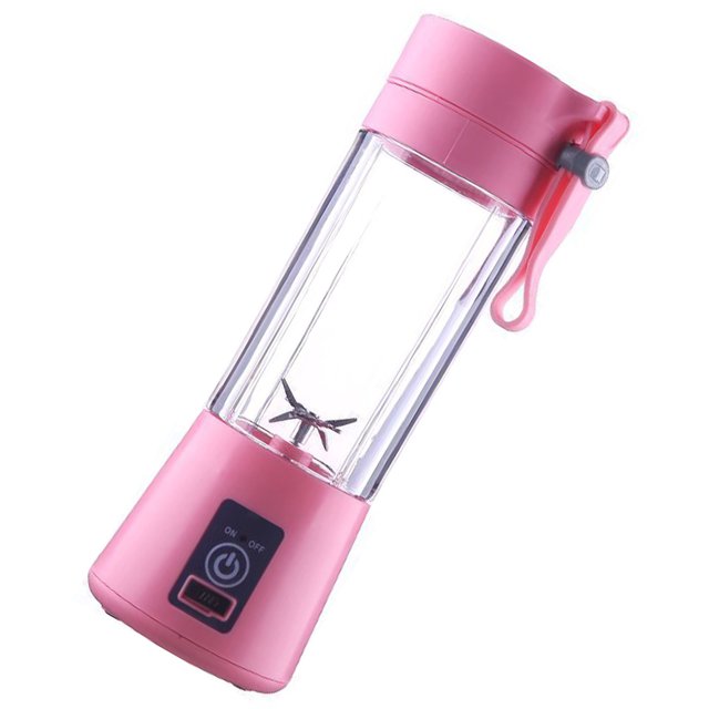 Taza de licuadora, licuadora portátil de 380 ml, exprimidor eléctrico portátil USB, licuadora portátil, diseño fácil de usar