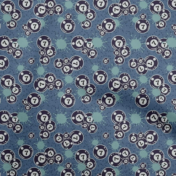 oneOone Cotton Poplin Teal Blue Fabric Sports Sewing Material Print Fabric By The Yard 56 Inch Wide