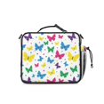 thumbnail image 3 of Butterfly and Polka Dot Multicolor Pattern Insulated Lunch Bag with Shoulder Strap and Bottle Holder,Bento School Lunch Bag Box,11x9.5x3.5 Inches, 3 of 5