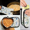 thumbnail image 5 of Yayeee Oven Mitts and Pot Holder Set of 2 Heat Resistant Kitchen Gloves Baking Hot Pad, Blue Floral, 5 of 5