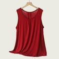 thumbnail image 4 of Horkkom Plus Size Tank Tops for Women Wide Strap Crew Neck Sleeveless Tops Loose Summer Flowy Tank Tops,XL-6XL, 4 of 8