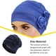thumbnail image 5 of Turbante de poliéster Minnieouse para mujer gorro decorativo tradicional lavable color sólido Azul oscuro, 5 of 6