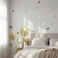 thumbnail image 5 of Unique Bargains 70 PCS Foil Dandelion Wall Decals Self Adhesive Yellow 35.4" x 11.8", 5 of 7
