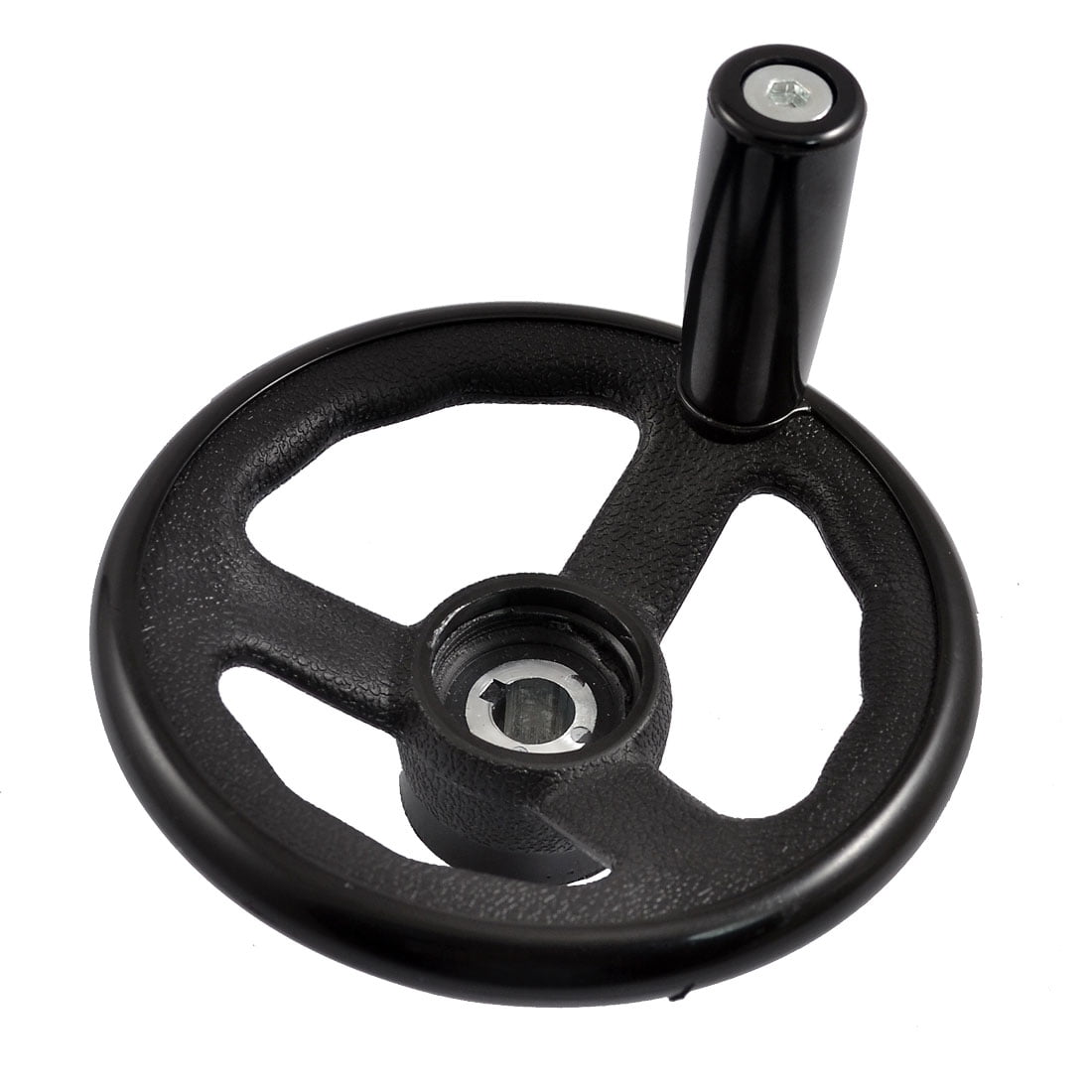 1280mm Lathe Hand Wheel 1 pcs Black Lathe Milling Machine Rear Ripple Hand Wheel with Revolving Handle for Industrial Machine Tools 