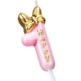thumbnail image 1 of Diconna Numeral Birthday Candles Cake Topper with Bowknot, 1 of 9