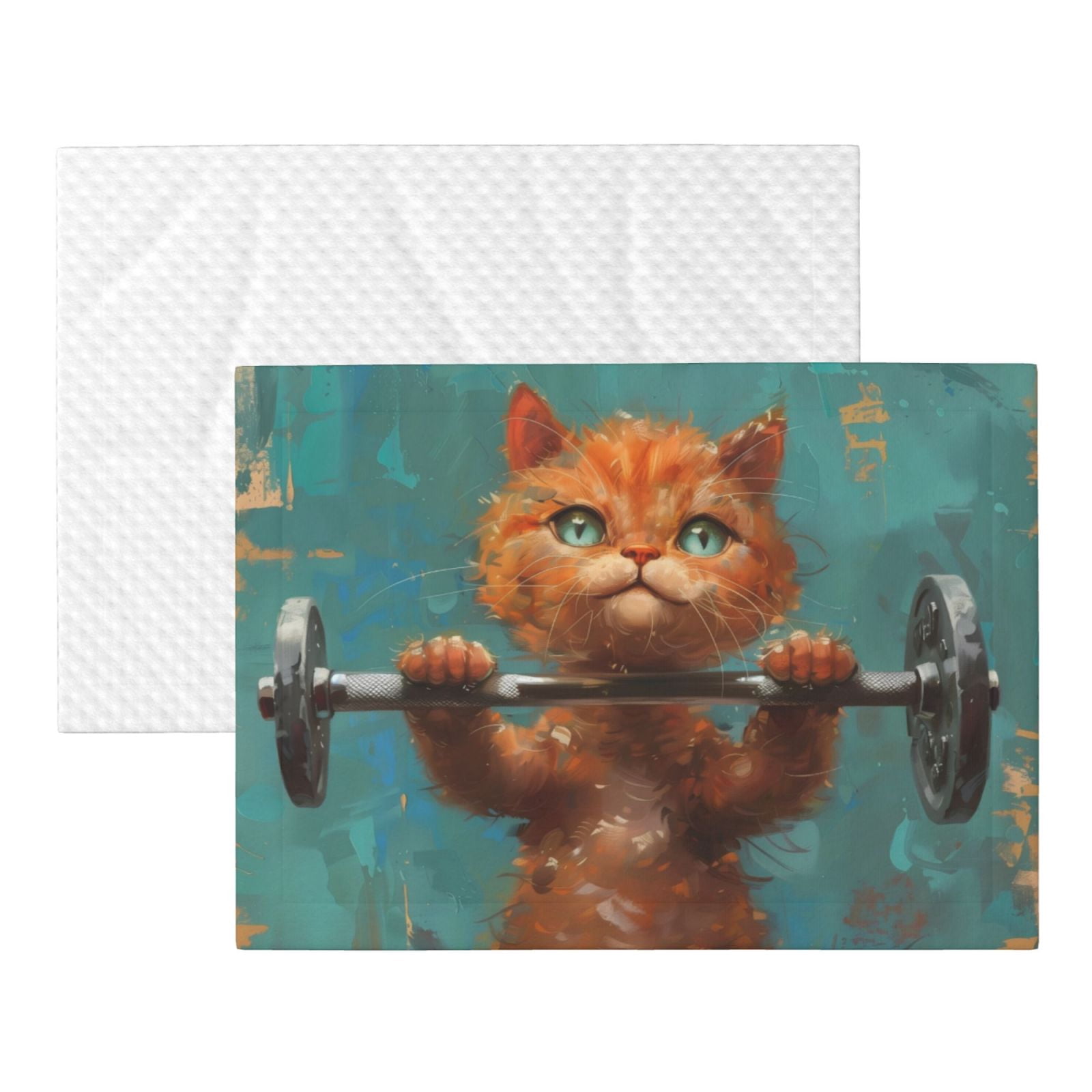 Naloa Strong Kitten Lifting Weights Dog Blanket, 3 Sizes Cat Blanket for Indoor Cats Large Medium Small Dog Gifts-Large