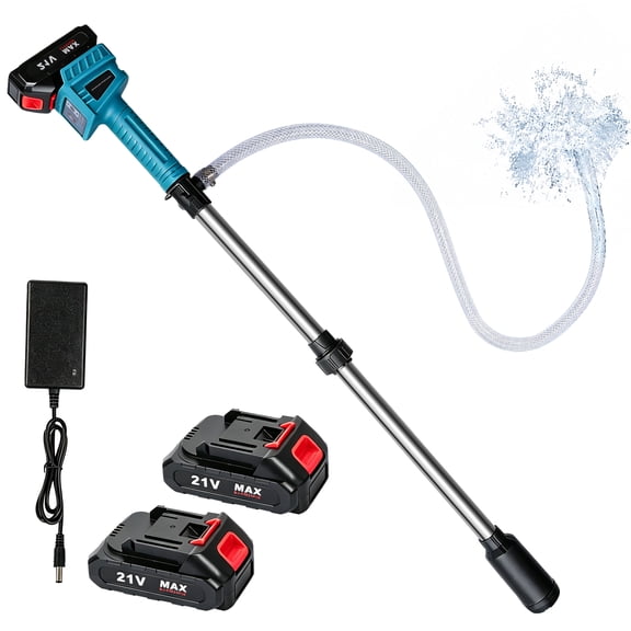 Cordless Stick Water Transfer Pump with 2×4.0Ah Batteries Powered, 5FT Hose
