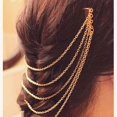 thumbnail image 2 of Ladies Silver or Gold Hair Clip Chain Long Tassle Hair Comb Cuff Head Band Women's Hairband, 2 of 4