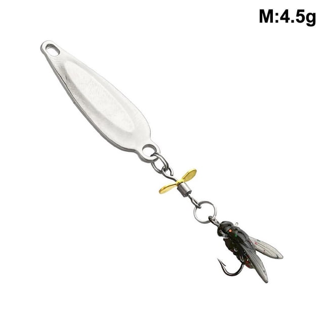 3Pcs Spinner Spoon Metal Bait Micro Fishing Lure Small Sequins Copper Long Shot Baits For Bass