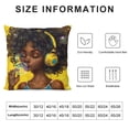 thumbnail image 5 of RUIYC Black Art Throw Pillow Covers Afro Black Girl African Square Pillow Cases Cushion for Sofa Bedroom Home Decor, 5 of 5