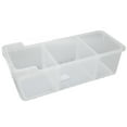 thumbnail image 4 of Contenedor organizador transparente Jadeshay para refrigerador PET 2 compartimentos divididos, 4 of 8