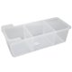 thumbnail image 4 of Estante de almacenamiento Ticfox para refrigerador organizador contenedor transparente 2 compartimentos 40 x 16 x 14,1 cm, 4 of 14