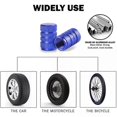 thumbnail image 4 of 4pcs Universal Car Wheel Tire Valve Stem Caps Dust Covers Aluminum Tire Wheel Stem Air Valve Cap Car Accessories, 4 of 5