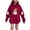 Red, variant on HAOTAGS Girls Halloween Ghost Print Hooded Fleece Sweatshirt with Pocket, with Pocket Warm Graphic Long Sleeve Pocket Sweater Red Size 6