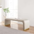 thumbnail image 1 of Modway Koda Performance Velvet Waterfall Long Bench in Brass Almond, 1 of 9