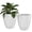 White, variant on 21 inch Tall Planters for Outdoor Plants Set of 2,Tall Plant Pots with Drainage Hole,Large Flower Pots for Indoor Front Porch Garden Home Patio,White