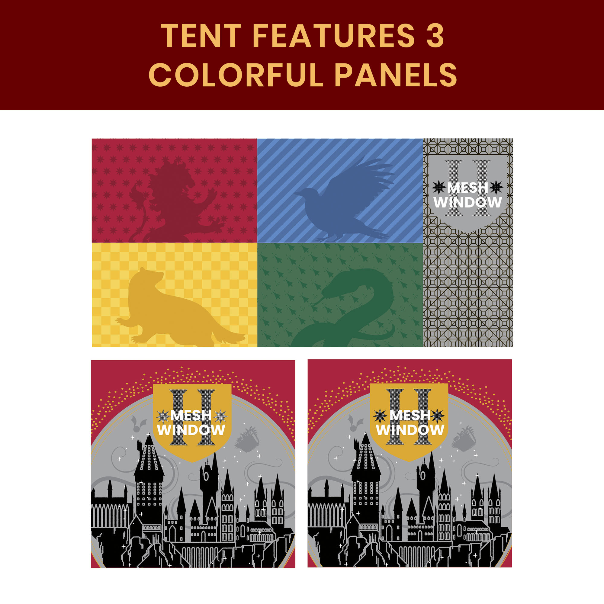 Harry Potter Loft Bed Tent by Delta Children - Curtain Set for Low Twin Loft Bed (Bed Sold Separately) - image 3 of 11