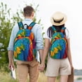 thumbnail image 4 of Disketp Vibrant Parrot Splash Art Mochila de Lona Estampada, Mochila Escolar de Viaje Ligera para Estudiantes y Portátil-Medium, 4 of 5