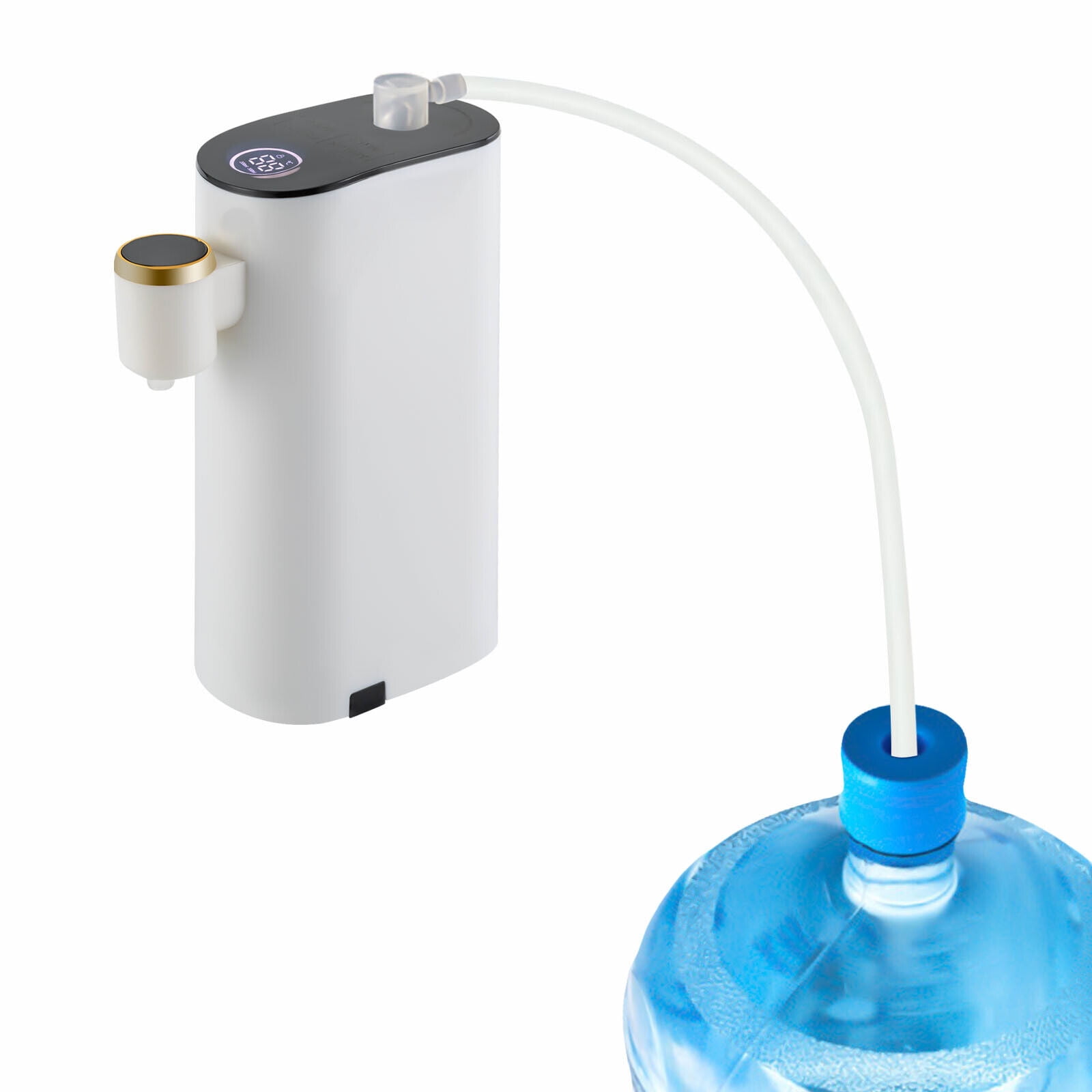 White 1200ml Cold and Hot Water Dispenser Top Loading Small Water Cooler Dispenser 1500W,Five Water Temperatures for Kitchen, Bedroom, Office