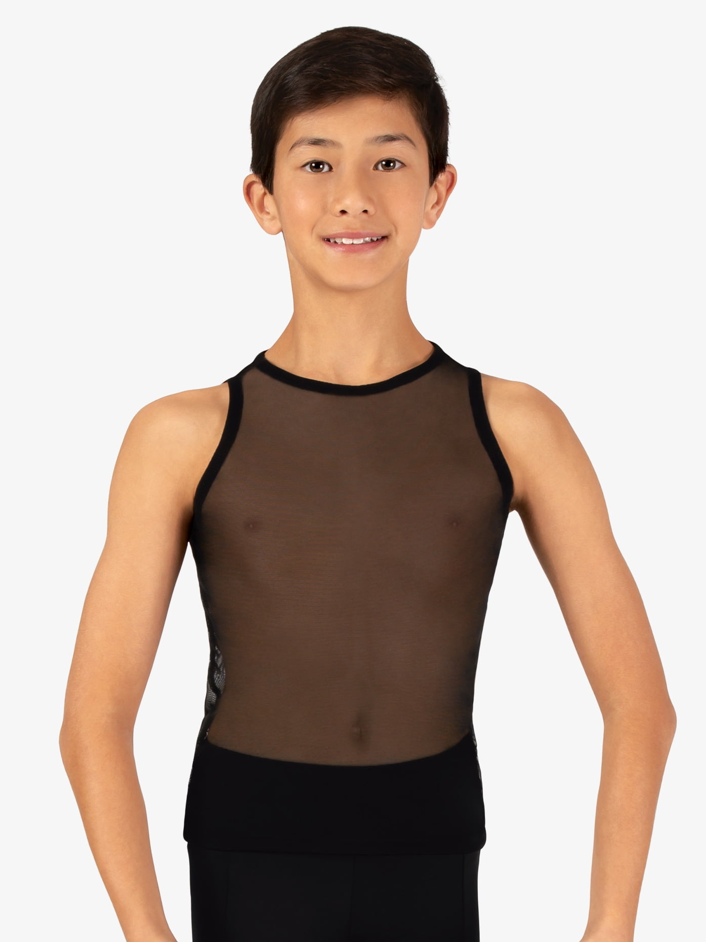 Mariia Boys Sheer Mesh Dance Tank Top