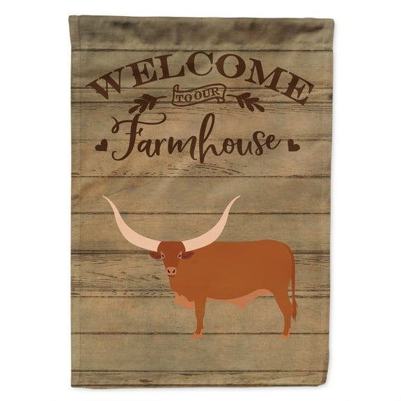 Carolines Treasures CK6767GF Ankole-Watusu Cow Welcome Garden Size Outdoor-Flags, Multicolor