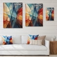 thumbnail image 4 of Designart "Modern Energy in Blue and Brown Fractals" Abstract Print on Natural Pine Wood, 4 of 5