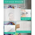 thumbnail image 4 of No Hook Shower Curtain with Snap in Liner, Watercolor Summer Ocean Octopus Blue Hotel Shower Curtains for Bathroom, Washable Shower Curtain Liner Set with Mesh Top Window, 66"x72", 4 of 6