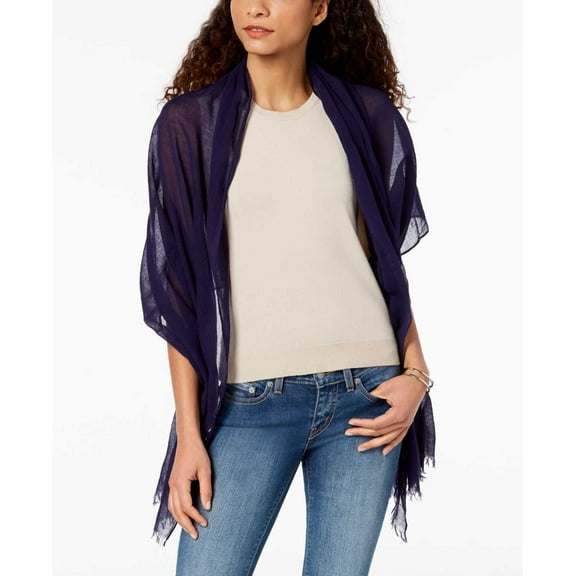 INC International Concepts Women’s Solid Cotton Hijab & Wraps, Navy