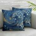 thumbnail image 3 of GOSMITH Lumbar Pillow Cover Wall Green Agate Marbled Blue Abstract Liquid Nature Artistic Beautiful Paint Color Stain Creative Decorative Fall Pillow Case for Couch Bed Car, 3 of 5
