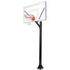 First Team Sport III-BP Steel-Acrylic In Ground Fixed Height Basketball System44; Navy Blue