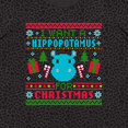 thumbnail image 4 of Inktastic I Want a Hippopotamus for Christmas Pixelated Ugly Sweater Women's Plus Size T-Shirt, 4 of 5