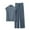 Gray, variant on Wlynlyn Lounge Sets for Women 2 Piece Pajamas Outfits High Neck Cap Sleeve Tops Wide Leg Pants Homewear