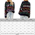 thumbnail image 2 of Suéter Jerseys de ganchillo Cuello redondo Árbol de Navidad Patrón de muñeco de nieve Traje (Azul marino L) Ygjytge Azul marino T L para Mujer, 2 of 8