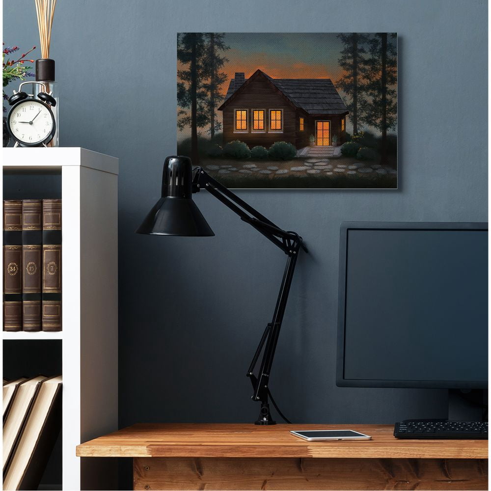 Stupell Industries Cabin In The Woods Country Landscape Painting Canvas Wall Art by Ziwei Li