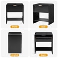 thumbnail image 5 of Wirrytor Modern Nightstand Set of 2 with Charging Station, Wide Wood Bedside Table w/ Storage Drawers, Mid Century End Table for Bedroom, Living Room,Curved Profile Design, Black, 5 of 7