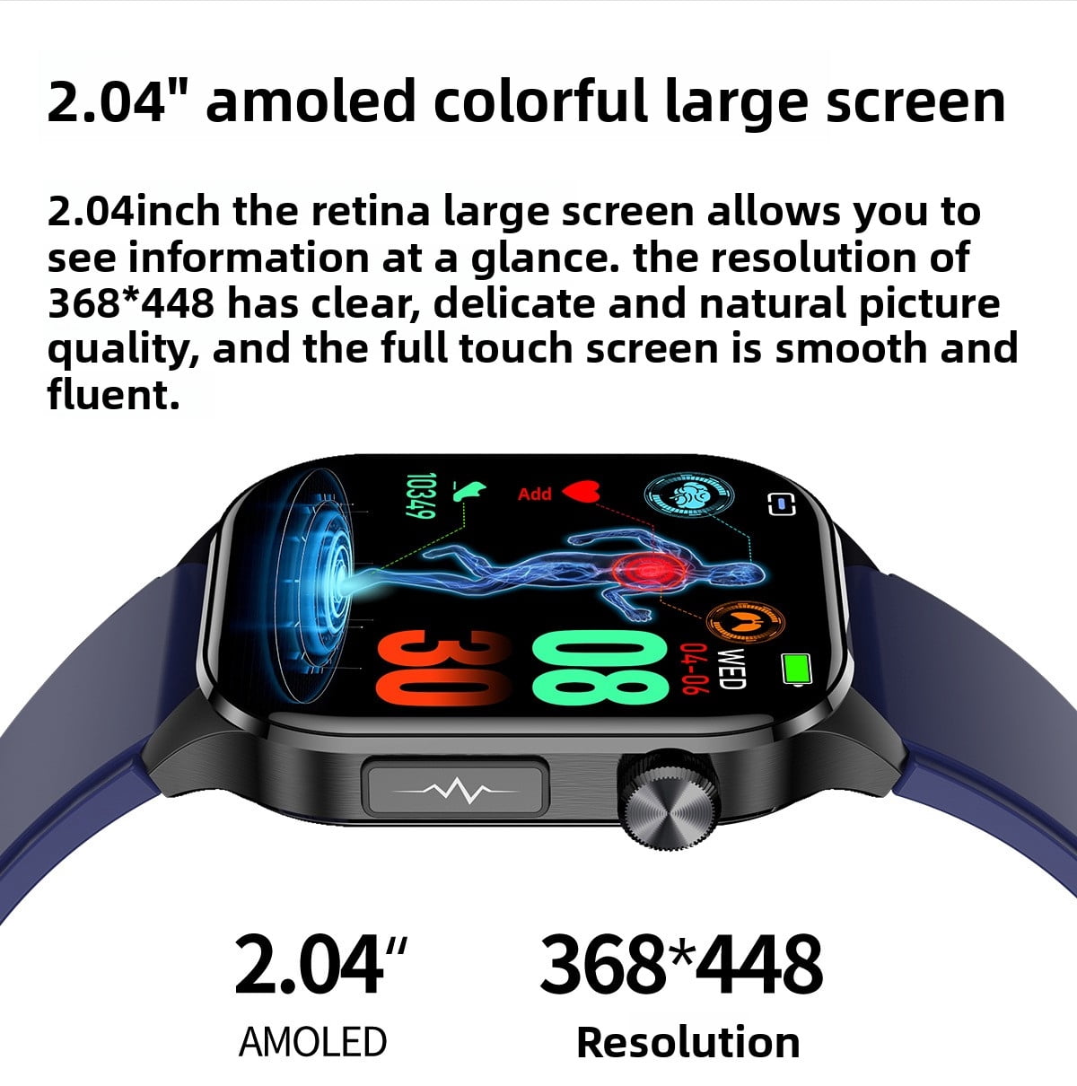 LAATIKUI ET580 smart watch bluetooth call monitoring sports waterproof smart watch