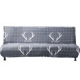thumbnail image 3 of CNKOO Futon Sofa Slipcover Elastic Armless Sofa Cover Furniture Protector Folding Sofa Bed Slipcover For Sofa Bed Without Armrests  Size  Black Triangle, 3 of 6