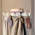 thumbnail image 4 of shiyou-2-Pack Coat Rack Black 5-Hook Wall Mounted Coat Rack,Wall Mounted Modern Coat Rack for Kitchen, Bedroom, Bathroom(9102) (White), 4 of 4